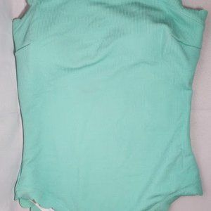 New With Tags Cupshe Aqua Scallop One Shoulder Swimsuit Size Large